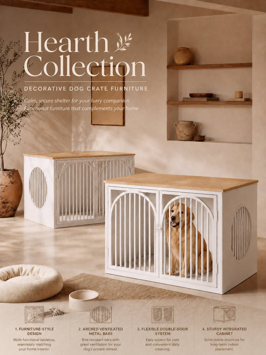 CozyNook Hearth Wooden Dog Crate with Side Entry | Medium 78cm from CozyNookMY HEARTH collection — premium pet-friendly furniture & dog crate for modern homes