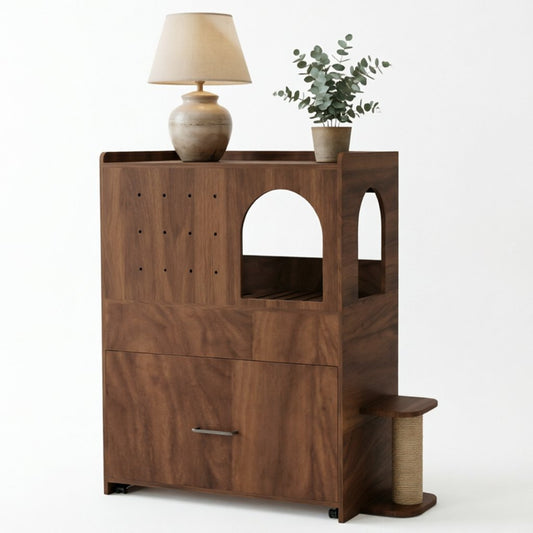 CozyNook Sanctuary Cat Litter Box Cabinet with Hidden Litter Box & Storage | 93cm from CozyNookMY SANCTUARY collection — premium pet-friendly furniture & dog crate for modern homes
