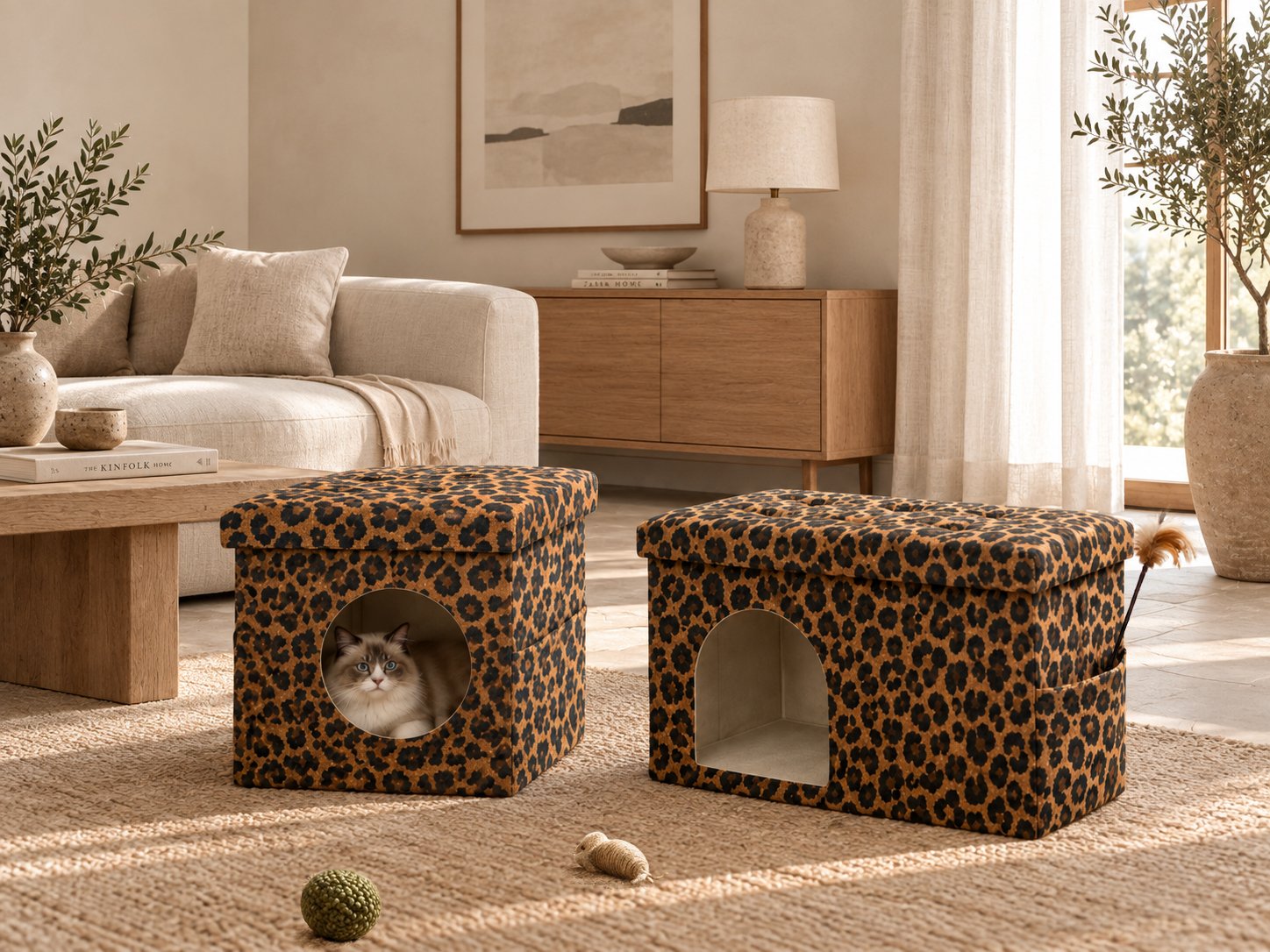 Zara Home style pet storage ottoman