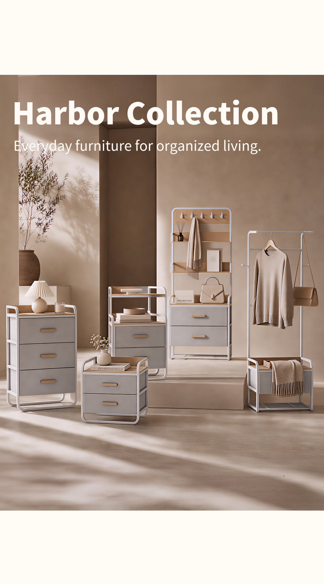 HARBOR Collection|Entryway Storage Rack