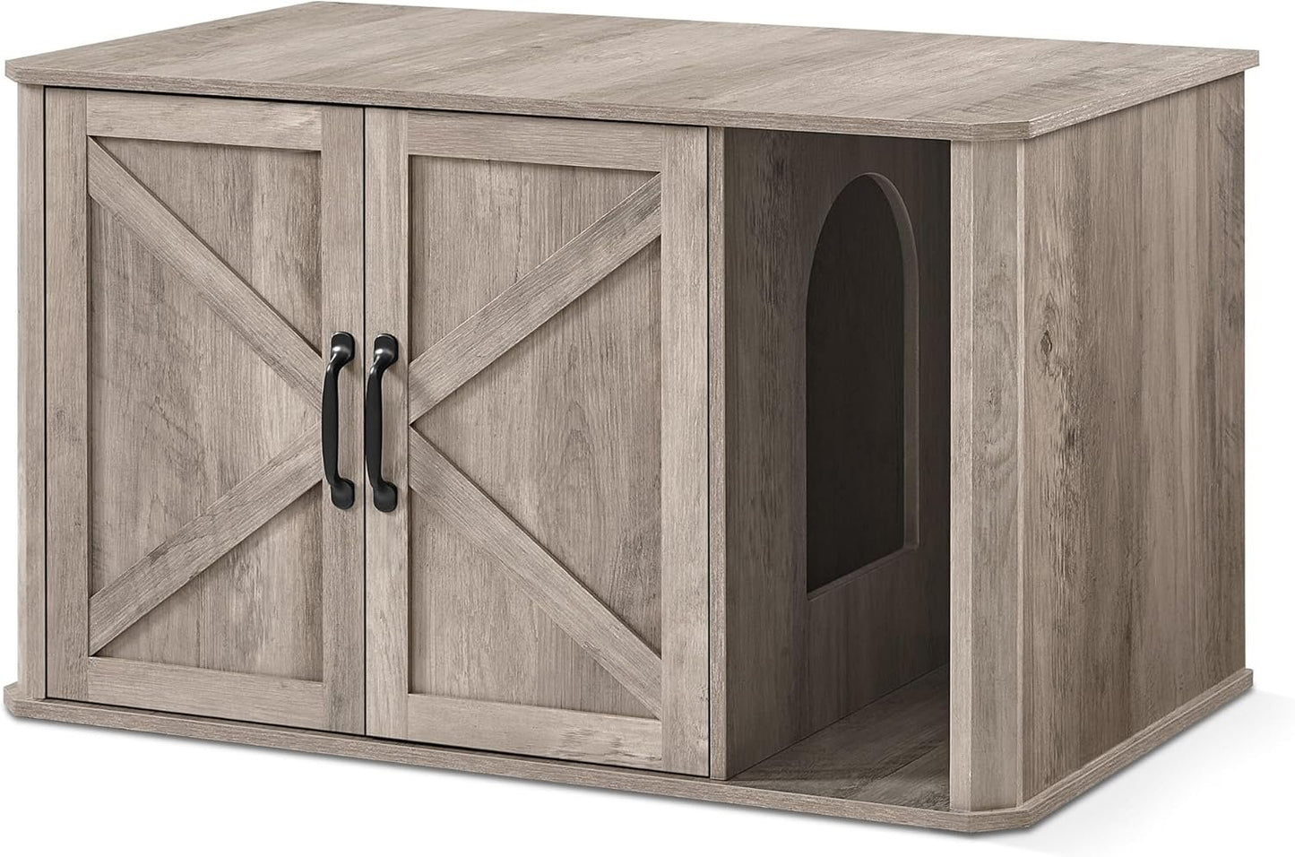 Furniture-Style Pet Cabinet - side angle view showing dimensions