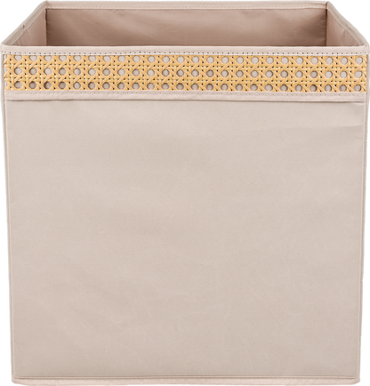 Soft Touch Cabinet Storage Bins - Beige - detail close-up of material texture