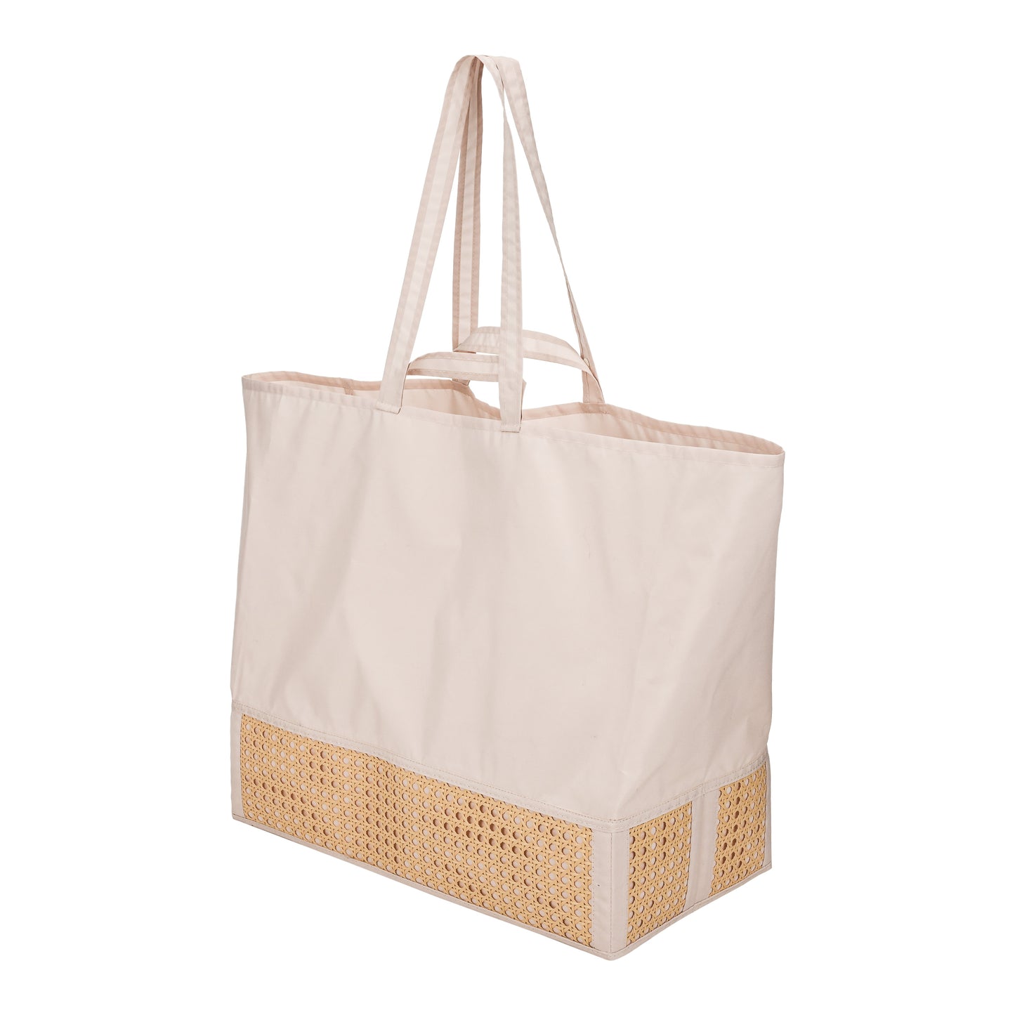 Soft Touch Shopping Bags - Beige Large - lifestyle scene in modern living room