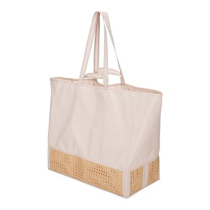 Soft Touch Shopping Bags - Beige Large - lifestyle scene in modern living room