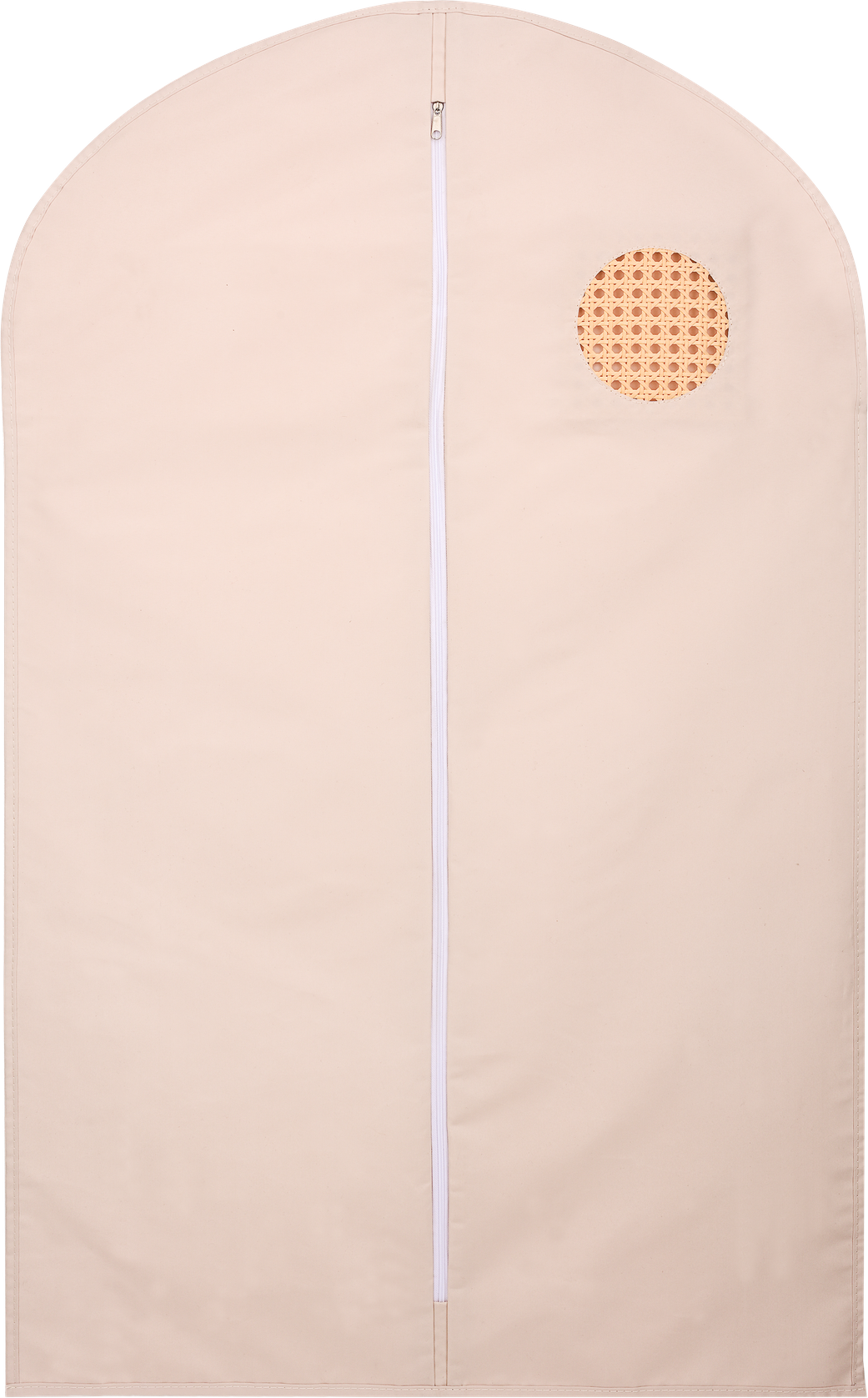 Soft Touch Peachskin Fabric Suit Cover - side angle view showing dimensions