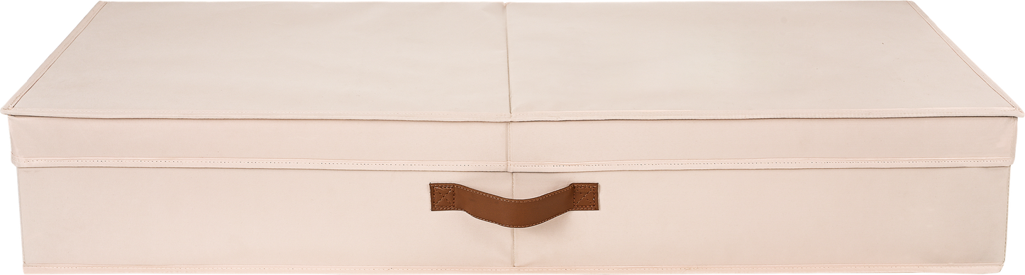 Soft Touch Underbed Storage Boxes - Beige - detail close-up of material texture