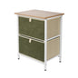 Green Minimal Stackable Fabric Drawer Storage Cabinet with Removable Bins - main product front view
