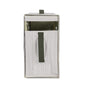 Green Minimal Vertical Bed Sheet Storage Box with Clear Window - main product front view