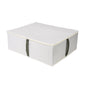 Green Minimal Under Bed Storage Box Slim Lidded Fabric Organizer - main product front view
