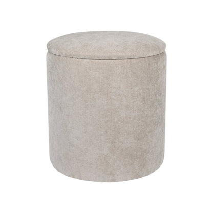 Chenille Multi-Function Storage Ottoman Set in soft chenille upholstery, designed as part of the NOOK multifunctional storage furniture collection. multi-piece set fits modern living rooms, bedrooms and small-space homes with hidden storage. Side angle view showing multi-piece set.