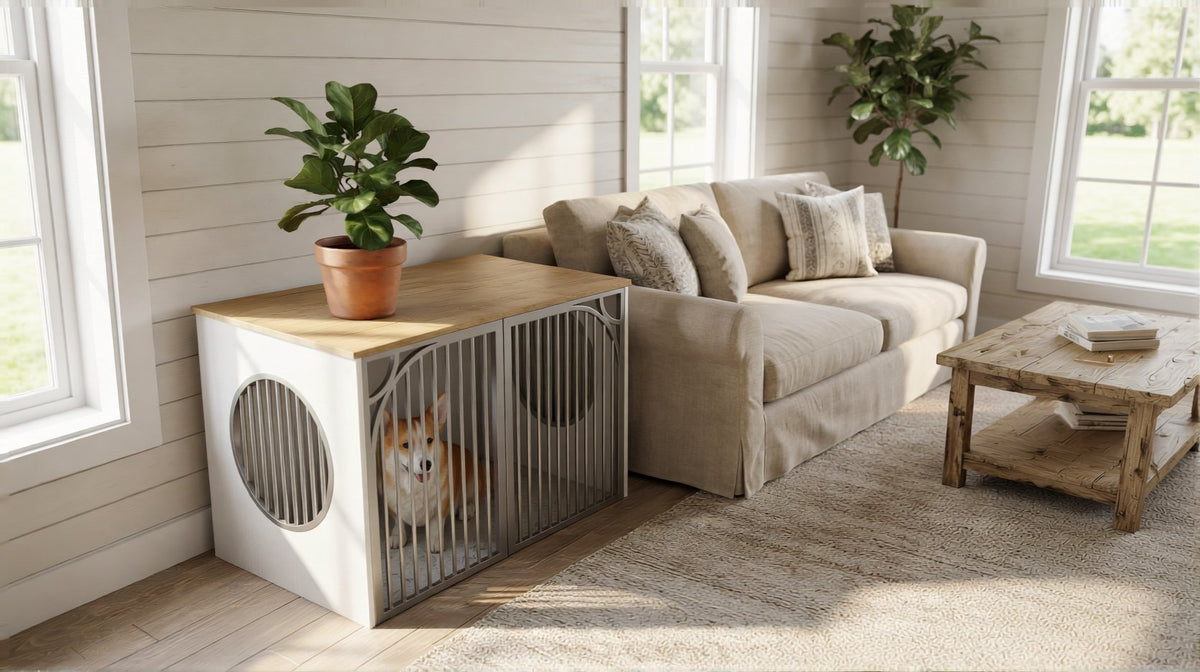 CozyNook Hearth Wooden Dog Crate with Side Entry | Large 98cm from CozyNookMY HEARTH collection — premium pet-friendly furniture & dog crate for modern homes