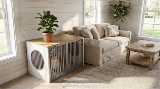 CozyNook Hearth Wooden Dog Crate with Side Entry | Large 98cm from CozyNookMY HEARTH collection — premium pet-friendly furniture & dog crate for modern homes