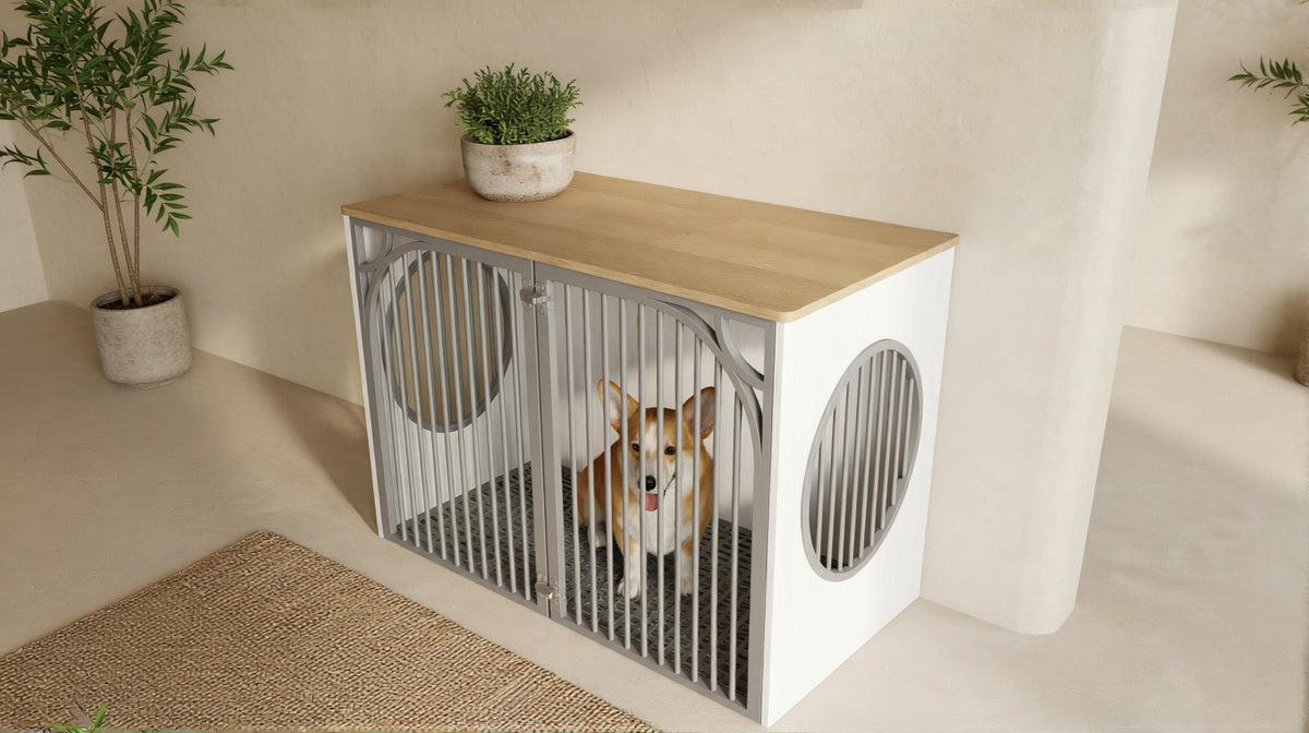 CozyNook Hearth Wooden Dog Crate with Side Entry | Large 98cm from CozyNookMY HEARTH collection — premium pet-friendly furniture & dog crate for modern homes