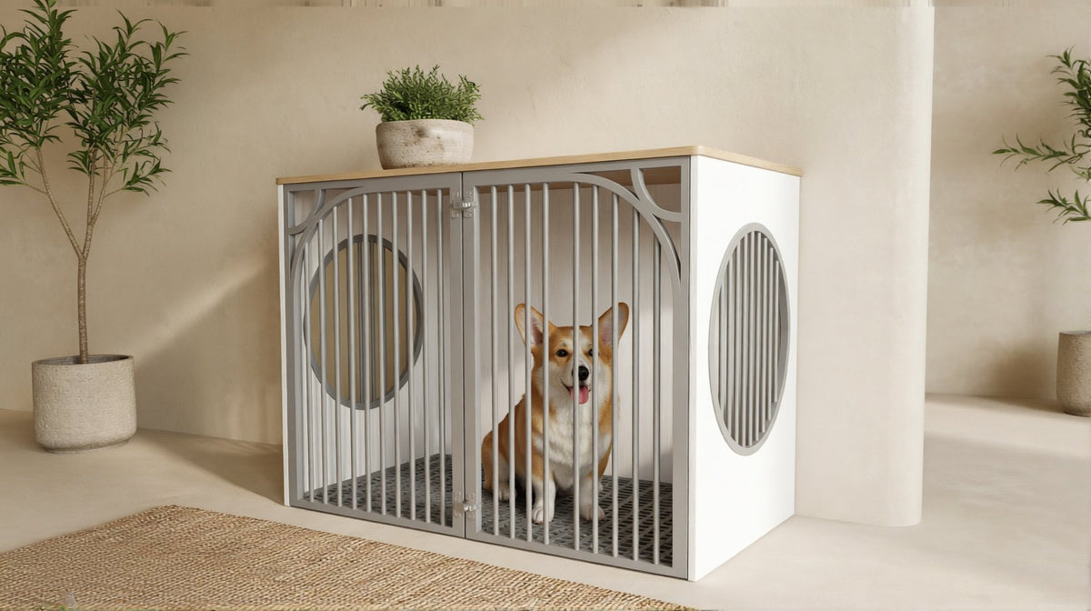 CozyNook Hearth Wooden Dog Crate with Side Entry | Large 98cm from CozyNookMY HEARTH collection — premium pet-friendly furniture & dog crate for modern homes