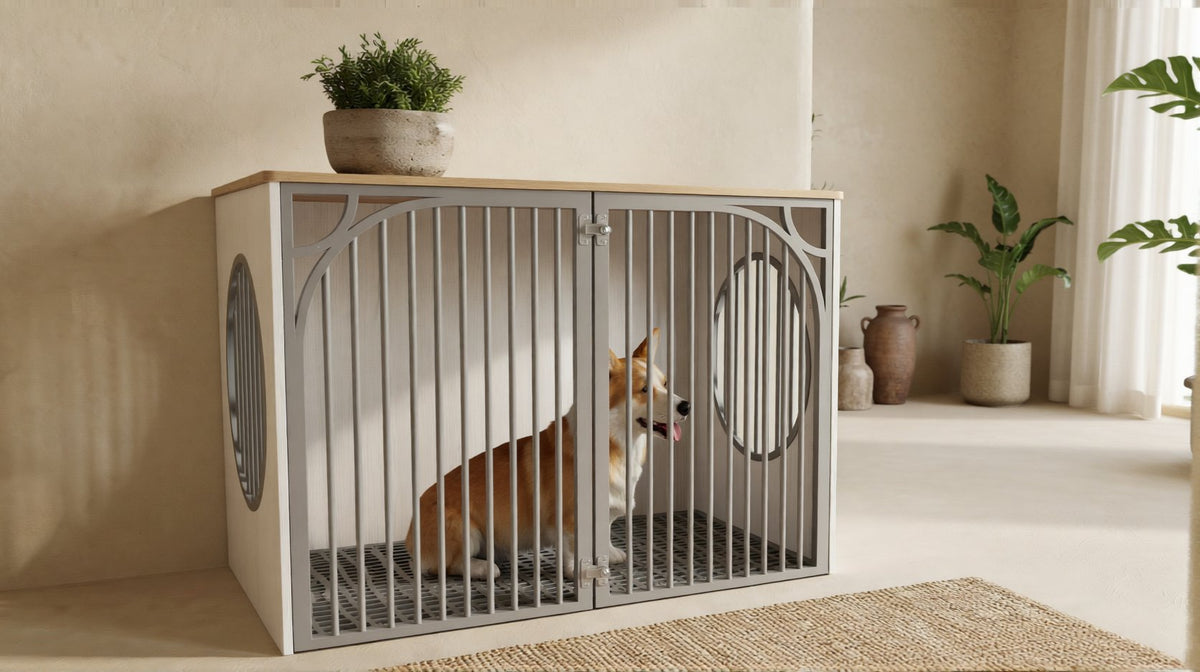 CozyNook Hearth Wooden Dog Crate with Side Entry | Large 98cm from CozyNookMY HEARTH collection — premium pet-friendly furniture & dog crate for modern homes
