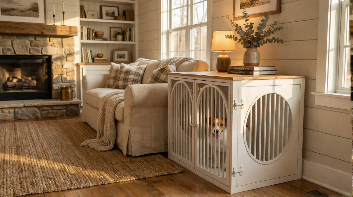 CozyNook Hearth Wooden Dog Crate with Side Entry | Medium 78cm from CozyNookMY HEARTH collection — premium pet-friendly furniture & dog crate for modern homes