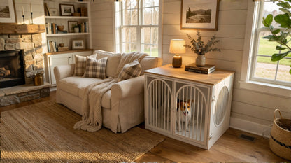 CozyNook Hearth Wooden Dog Crate with Side Entry | Medium 78cm from CozyNookMY HEARTH collection — premium pet-friendly furniture & dog crate for modern homes