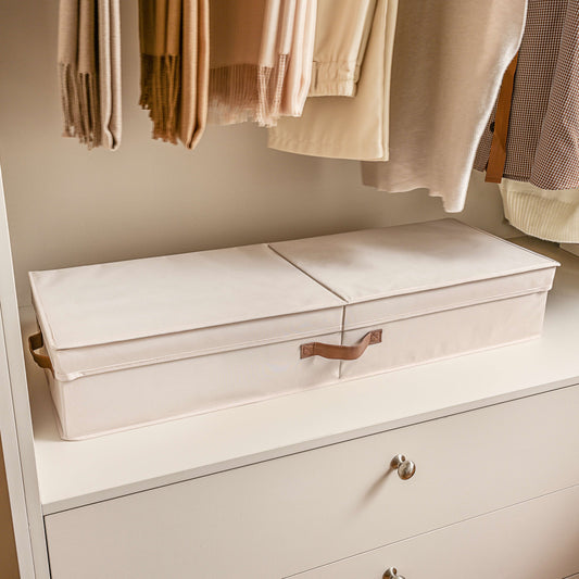 Soft Touch Underbed Storage Boxes - Beige - main product front view