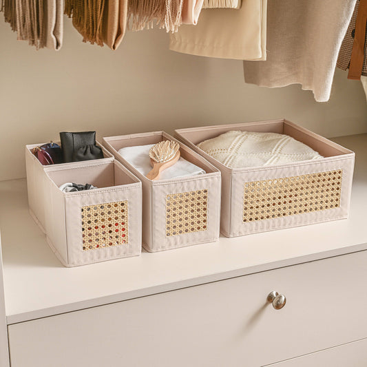 Soft Touch Drawer Storage Sets - Beige - main product front view