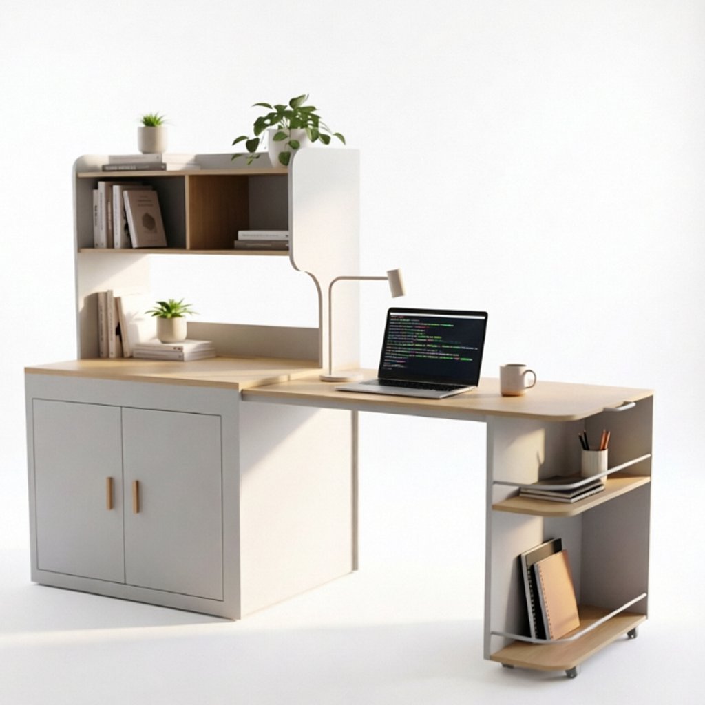 CozyNook Extendable Sideboard with Rolling Side Cart | Built-in Power | 162cm from CozyNookMY STUDIO collection — premium pet-friendly furniture & dog crate for modern homes