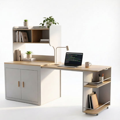 CozyNook Extendable Sideboard with Rolling Side Cart | Built-in Power | 162cm from CozyNookMY STUDIO collection — premium pet-friendly furniture & dog crate for modern homes