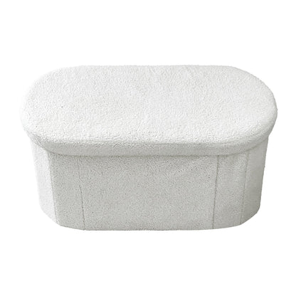 Chenille 2-in-1 Storage Ottoman Coffee Table in soft chenille upholstery, designed as part of the NOOK multifunctional storage furniture collection. 2-in-1 ottoman + coffee table fits modern living rooms, bedrooms and small-space homes with hidden storage. Side angle view showing 2-in-1 ottoman + coffee table.