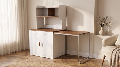 CozyNook Extendable Sideboard & Workstation | Built-in Power | 162cm from CozyNookMY STUDIO collection — premium pet-friendly furniture & dog crate for modern homes