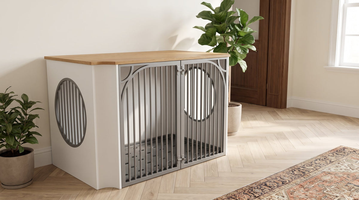 CozyNook Hearth Wooden Dog Crate with Side Entry | Large 98cm from CozyNookMY HEARTH collection — premium pet-friendly furniture & dog crate for modern homes