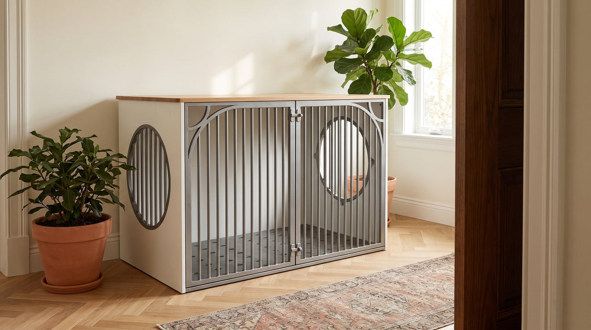 CozyNook Hearth Wooden Dog Crate with Side Entry | Large 98cm from CozyNookMY HEARTH collection — premium pet-friendly furniture & dog crate for modern homes