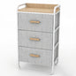 Entryway Storage Bench in white metal frame with warm wood accents, designed as part of the HARBOR entryway storage furniture collection. 2-Drawer design fits compact entryways for organizing shoes, bags, keys and everyday essentials in modern homes. Main product front view.