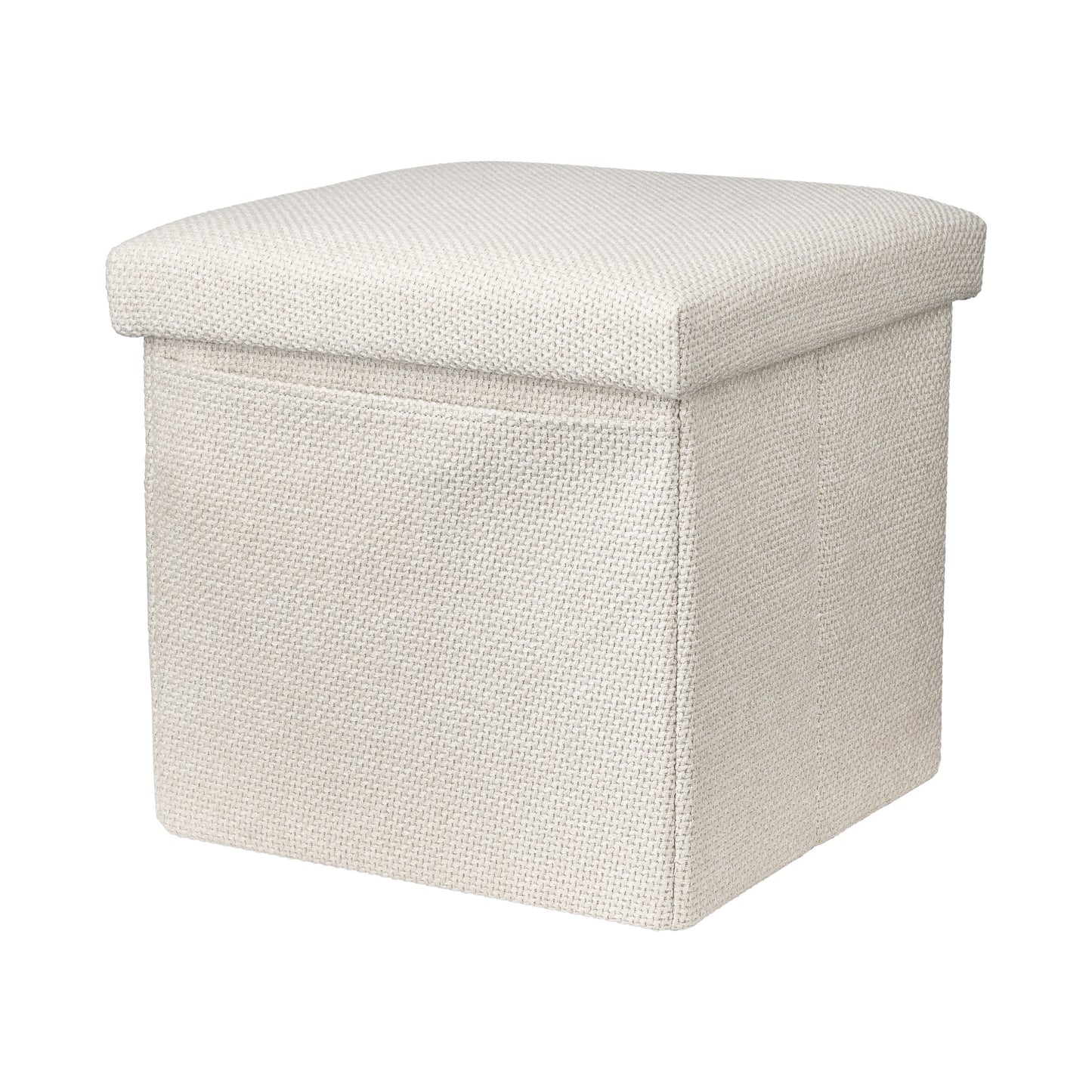 CozyNook Chenille Square Storage Ottoman - detail close-up of material texture
