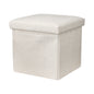 CozyNook Chenille Square Storage Ottoman - detail close-up of material texture