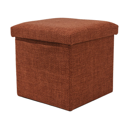 CozyNook Chenille Square Storage Ottoman - lifestyle scene in modern living room