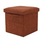 CozyNook Chenille Square Storage Ottoman - lifestyle scene in modern living room