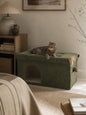 Chenille Rectangular Pet-Friendly Storage Ottoman Bench in soft chenille upholstery, designed as part of the NOOK multifunctional storage furniture collection. rectangular bench design fits modern living rooms, bedrooms and small-space homes with hidden storage. Main product front view.
