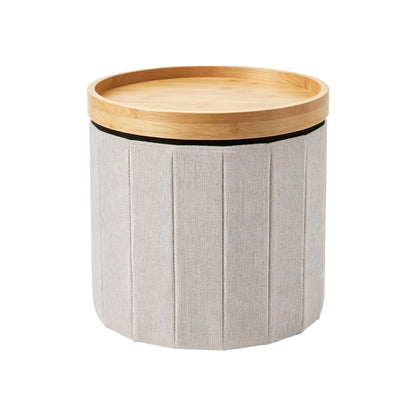 Chenille Semi-Circle Storage Ottoman Shoe Bench in soft chenille upholstery, designed as part of the NOOK multifunctional storage furniture collection. semi-circle shoe bench fits modern living rooms, bedrooms and small-space homes with hidden storage. Side angle view showing semi-circle shoe bench.