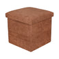 Corduroy hexagon storage ottoman grey main view – CozynookMY