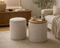 Chenille Multi-Function Storage Ottoman Set in soft chenille upholstery, fits modern living rooms, bedrooms and small-space homes with hidden storage. 