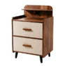 CozyNook 2-Drawer Nightstand with Top Shelf | Chenille Front | Walnut Frame | 50cm from CozyNookMY LOOM collection — premium pet-friendly furniture & dog crate for modern homes